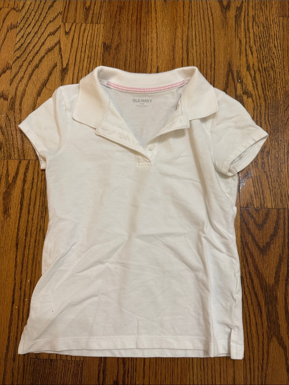 Old Navy White Girls Short Sleeve Polo